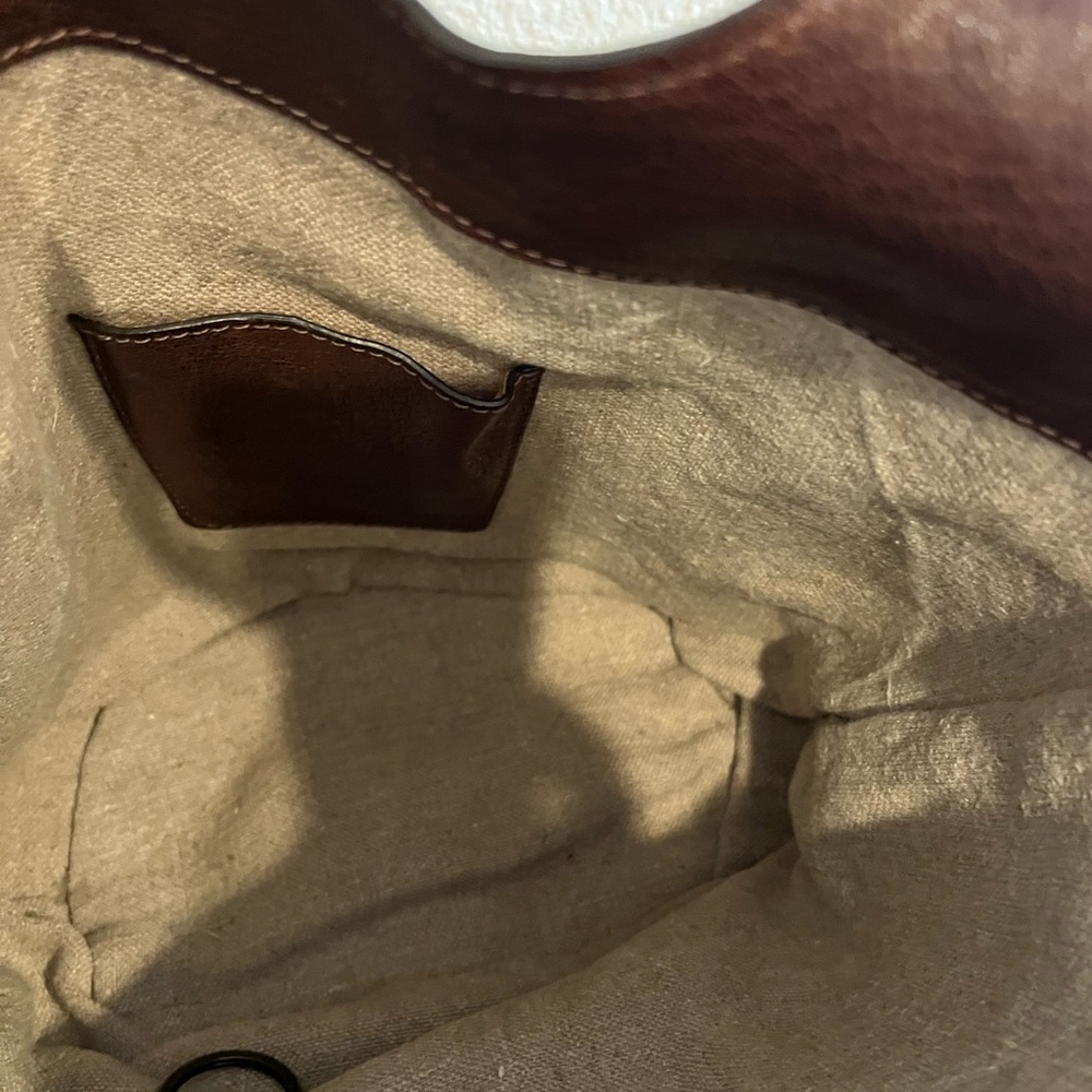 Brown Leather Bucket Bag - Picture 5 of 7
